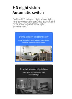 MANETTA Security Camera, 1080P WiFi Indoor Camera, X2 Long Battery Life, SD Storage, Clear Night Vision, AI Motion Detection, Real-Time Record Security Wireless Surveillance Camera (X2)  - Image 4