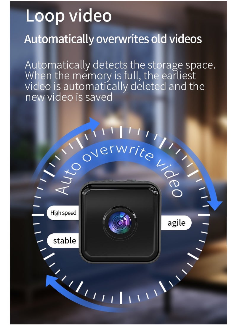Security Camera, 1080P WiFi Indoor Camera, X2 Long Battery Life, SD Storage, Clear Night Vision, AI Motion Detection, Real-Time Record Security Wireless Surveillance Camera (X2)