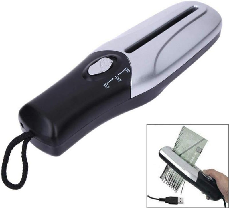 كاست ويف ممزق محمول، يعمل بالUSB/البطارية، ممزق ورق صغير يدوي، سعة 2 لتر، قاطع ورق صغير للمكتب - Image 5