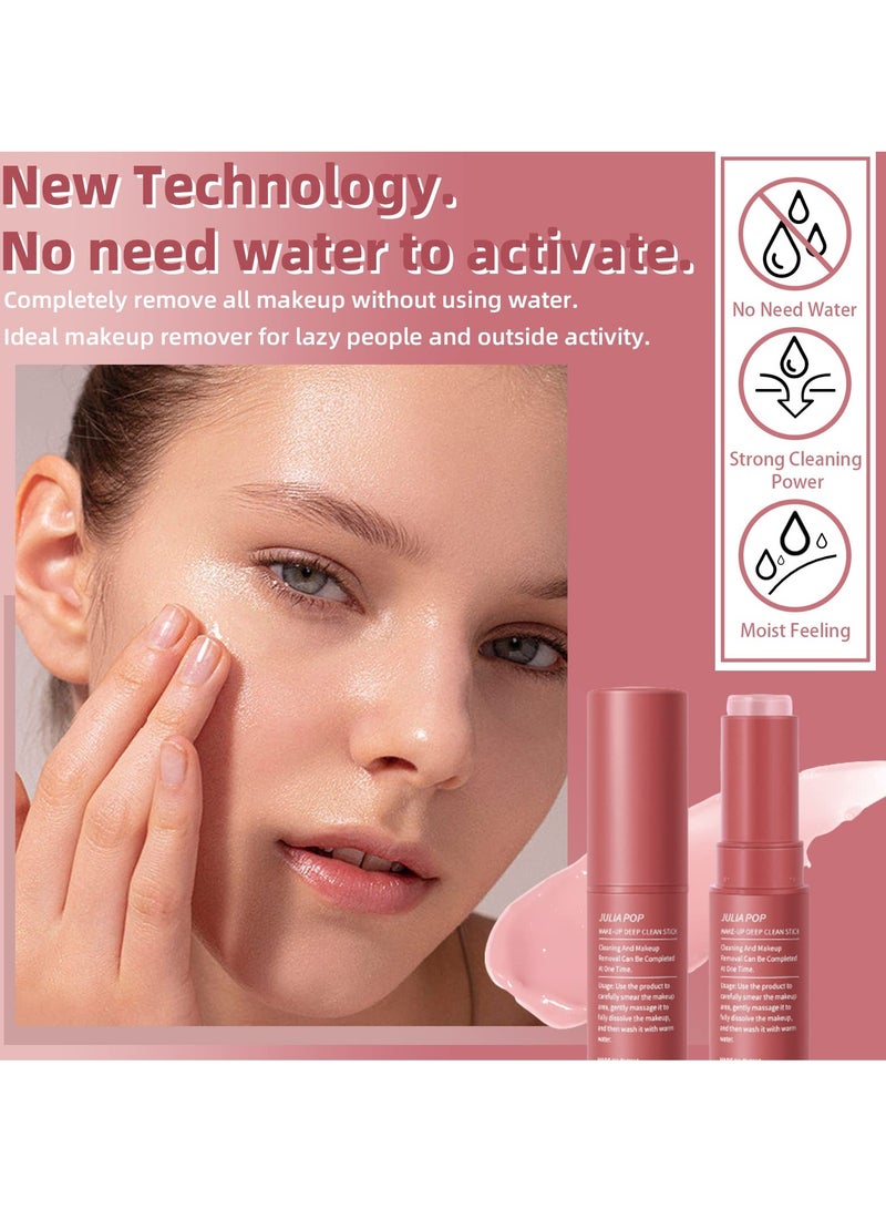 JULIA POP عصا تنظيف عميق للمكياج لتنظيف وتجديد الوجه والجسم مزيل مكياج عصا مرطب للزيت مزيل أحمر الشفاه عصا منظف الوجه بلسم - Image 4