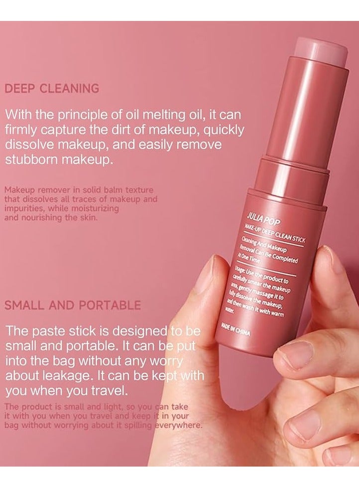 JULIA POP عصا تنظيف عميق للمكياج لتنظيف وتجديد الوجه والجسم مزيل مكياج عصا مرطب للزيت مزيل أحمر الشفاه عصا منظف الوجه بلسم - Image 5