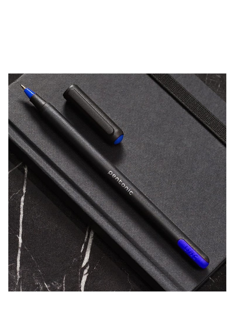 Pentonic 0.7 mm Ball Pen Blister Pack | Black Body | Blue Ink | Set of 10 Pens - Image 5