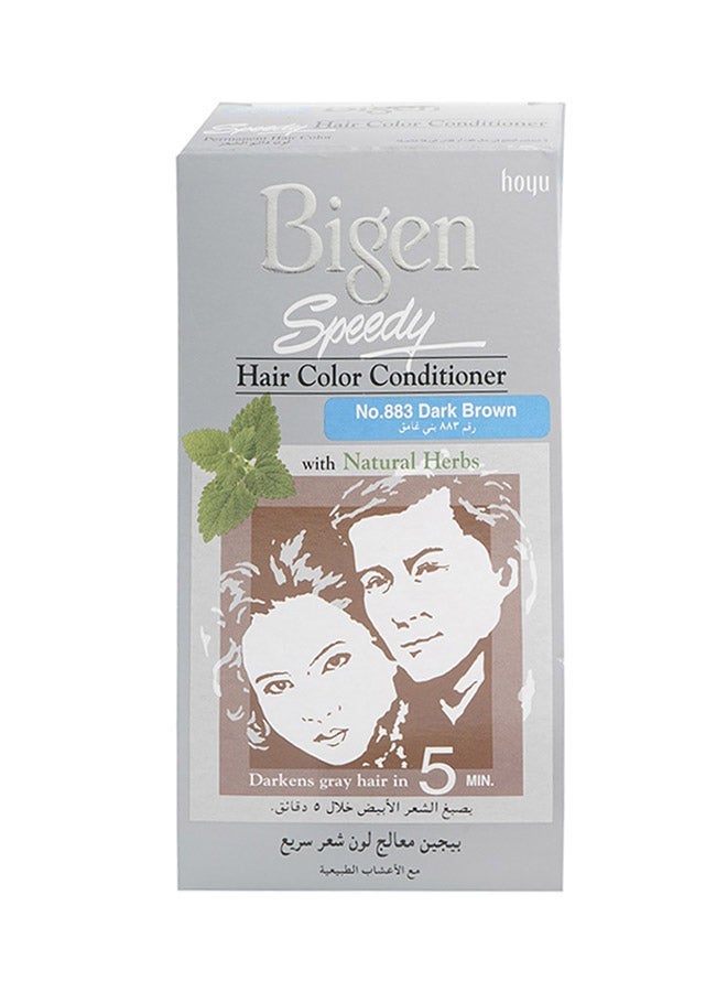 Bigen Speedy Natural Herbs Hair Color 883 Dark Brown Dark Brown 883 80grams - Image 2