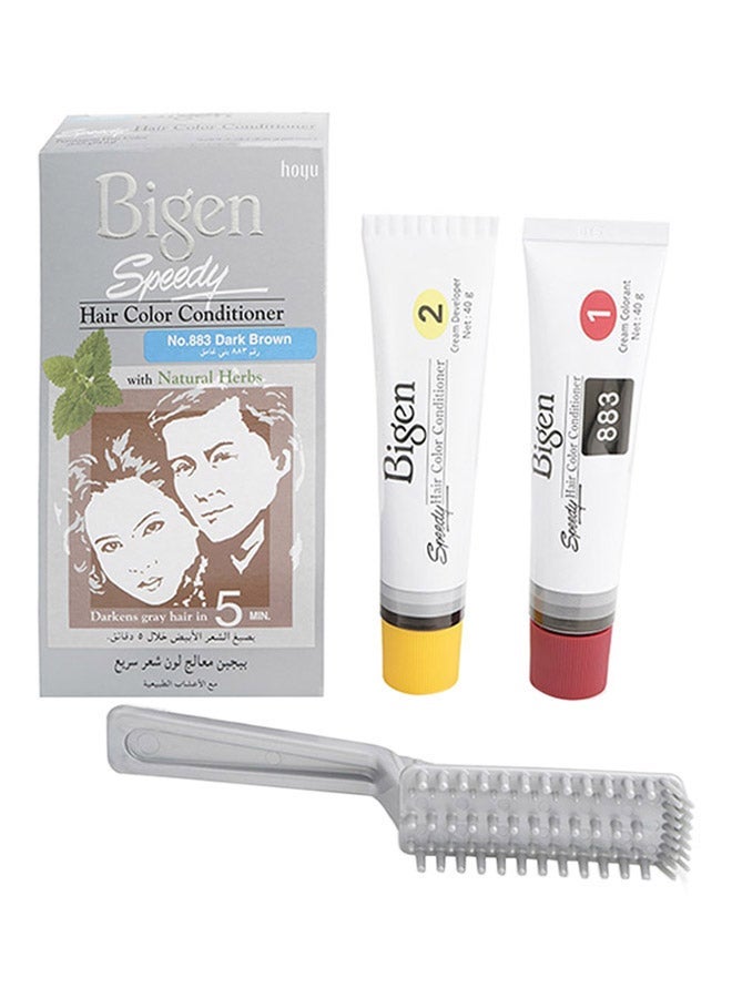 Bigen Speedy Natural Herbs Hair Color 883 Dark Brown Dark Brown 883 80grams - Image 1