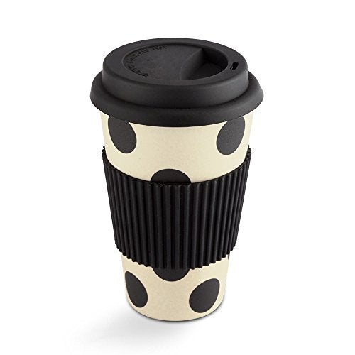 Freelance Bamboo Fibre Eco Travel Mug, 400ml, Black - Coffee Mugs with Silicon Lid & Sleeve - Eco-Friendly Sustainable Bamboo Fiber Cup for Hot/Cold Drinks - Ideal for Travel, Office, Home Use - Image 2
