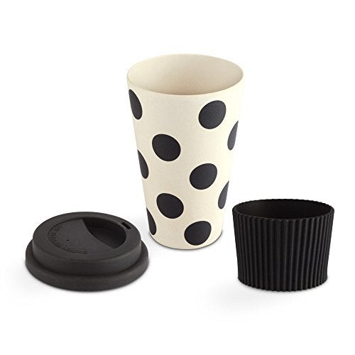 Freelance Bamboo Fibre Eco Travel Mug, 400ml, Black - Coffee Mugs with Silicon Lid & Sleeve - Eco-Friendly Sustainable Bamboo Fiber Cup for Hot/Cold Drinks - Ideal for Travel, Office, Home Use - Image 3