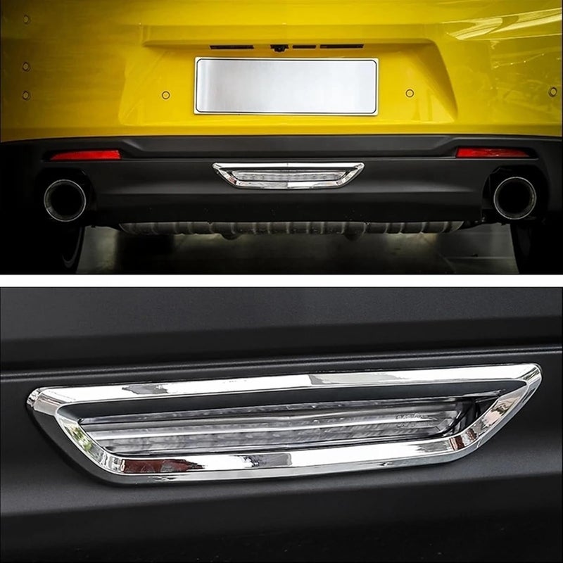 QASULER Chrome Rear Bumper Fog Light Cover for Chevrolet Camaro - Image 5