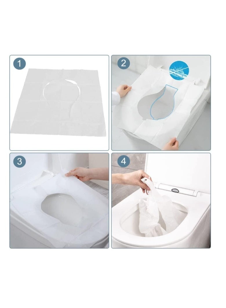 250 Sheets Disposable Toilet Seat Cover,XL Half-Fold Flushable Paper Toilet Seat Covers,Toilet Seat Liners for Adults and Kids,Premium Portable Potty Covers - Image 4