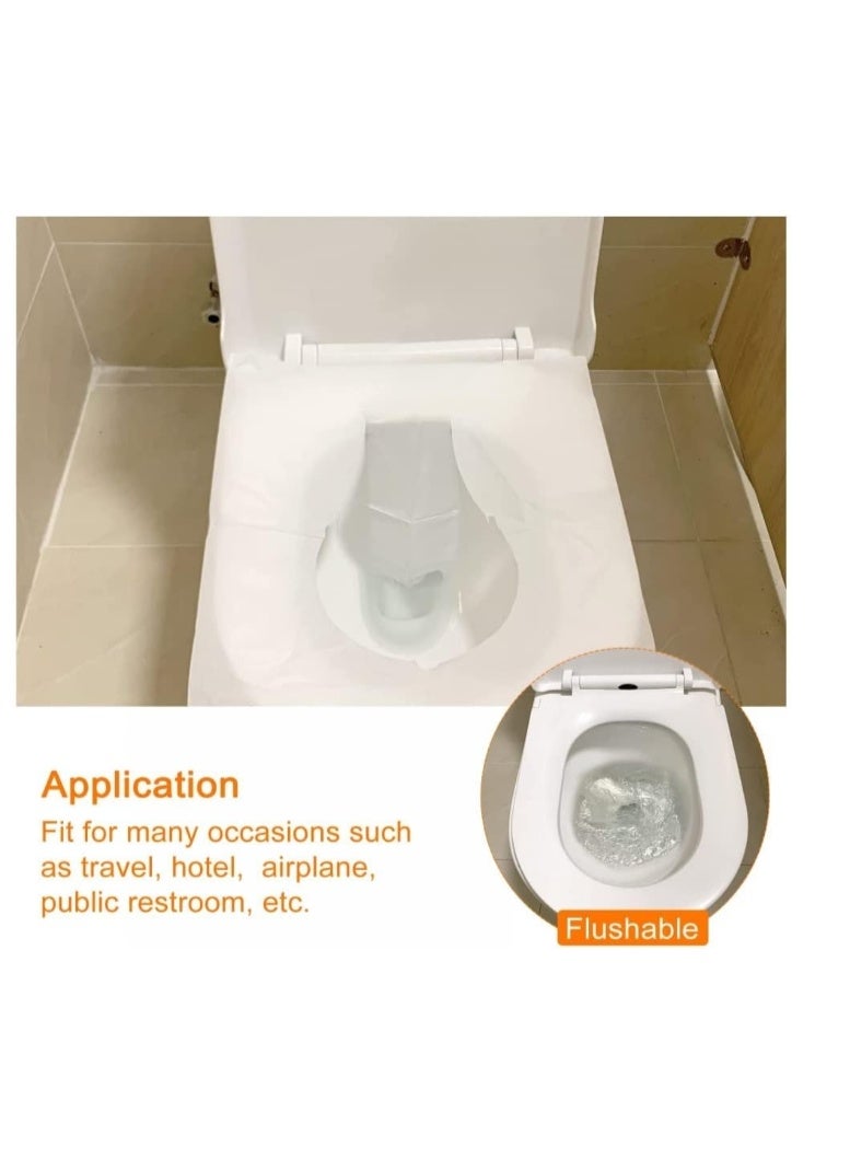 250 Sheets Disposable Toilet Seat Cover,XL Half-Fold Flushable Paper Toilet Seat Covers,Toilet Seat Liners for Adults and Kids,Premium Portable Potty Covers - Image 2