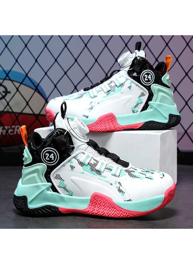 NIBEMINENT Kids Basketball Shoes  Sneakers Non-slip Child Trainer Basketball  Shoes Outdoor Children Sport Shoes - Image 1