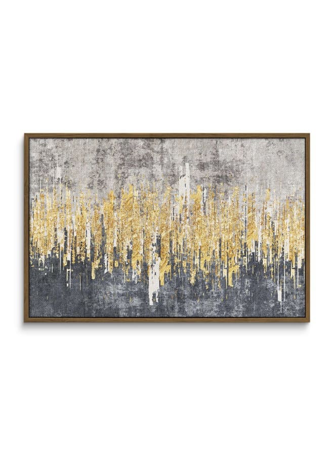 Home Gallery Abstract art gold watercolour framed wall art 120x80 - Image 3