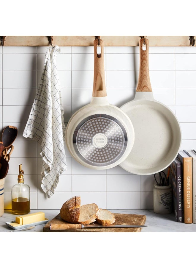 Caannasweis Nonstick Granite Frying Pan Skillet,20cm/24cm/28cm Non Stick Omelette Frying Pans , Omelet Egg Pan, Stone Cookware Chef's Pan,Bakelite Handle Compatible With Hot Plate, Halogen, Ceramic And Gas Stovetops Induction Compatible, PFOA Free，Dishwasher Safe - Image 5