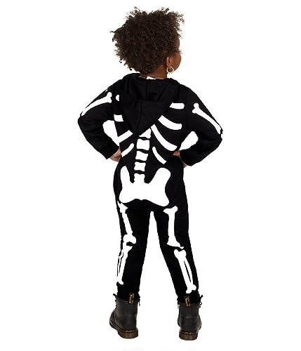 Tipsy Elves Kids Skeleton Halloween Costume Jumpsuit for Babies and Toddlers - Unisex Sizing - Spooky White Skeleton Halloween Costume For Boys and Girls Size 3T - Image 2
