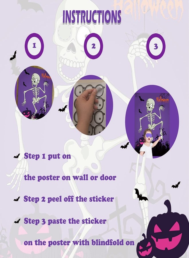 BORAMDO Pin The Eyeball on Mr.Bone Halloween Party Game for Classroom Games - Image 4