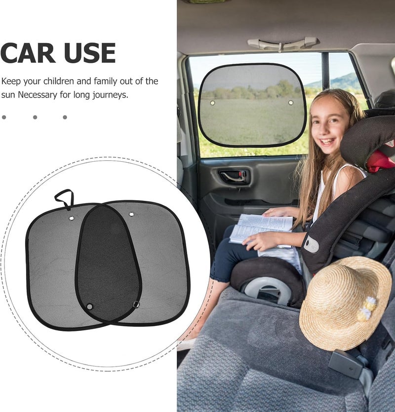Car Window Sun Shade Mesh Visor 44x36cm Black Side Window Shade for UV Protection Automotive Interior Sunshade - Image 4