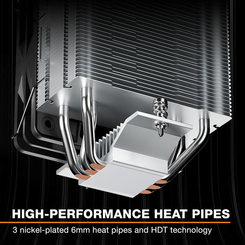 be quiet! Pure Rock Slim 3, CPU Cooler, 130 W TDP, 100 mm PWM be quiet! Fan, 3 Heatpipes, Asymmetric Design, Slim Tower - Image 3