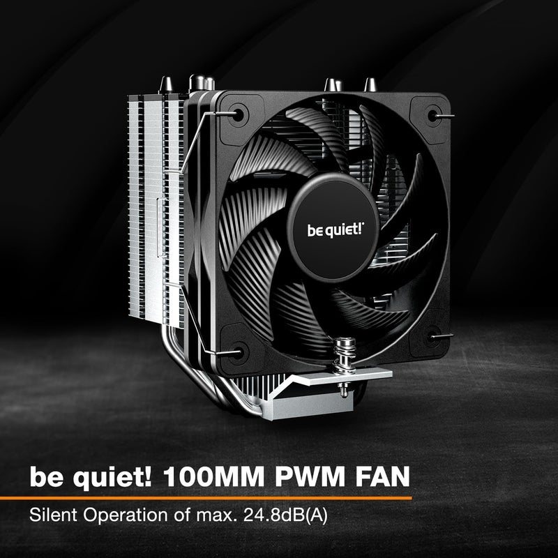 be quiet! Pure Rock Slim 3, CPU Cooler, 130 W TDP, 100 mm PWM be quiet! Fan, 3 Heatpipes, Asymmetric Design, Slim Tower - Image 5
