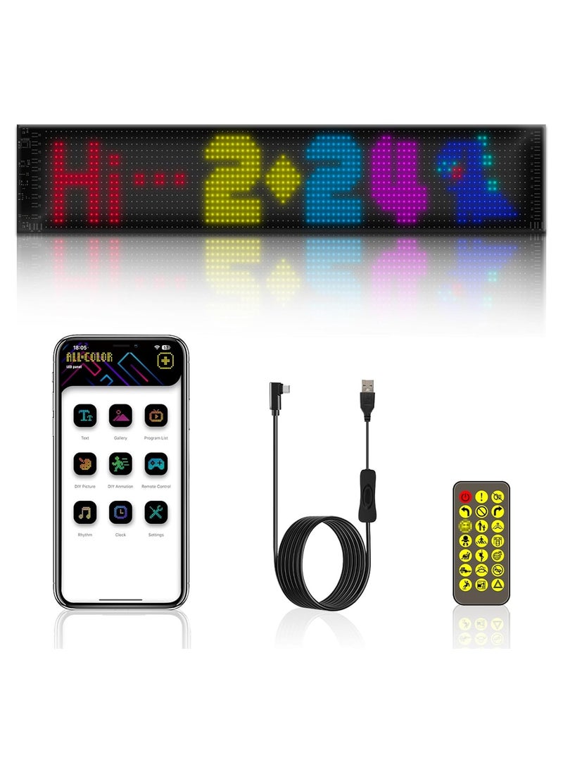 Generic - LED Flexible Display APP BT Car Advertising Screen Full Color Intelligent Vehicle Sticker Soft Screen Display IP65 Waterproof Flexible Screen Can Be Bent At Will Customize Picture Mobile APP Control 16x96 - Image 1