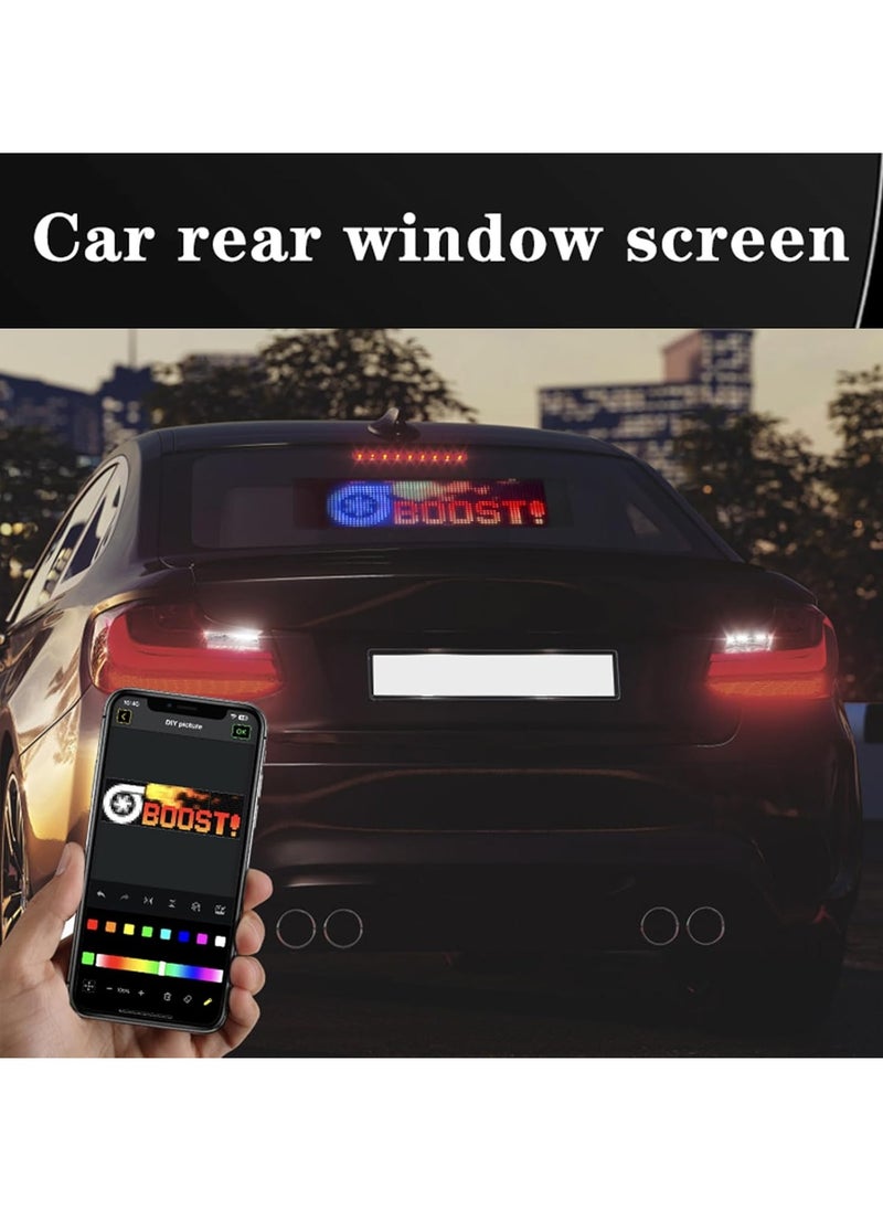 Generic - LED Flexible Display APP BT Car Advertising Screen Full Color Intelligent Vehicle Sticker Soft Screen Display IP65 Waterproof Flexible Screen Can Be Bent At Will Customize Picture Mobile APP Control 16x96 - Image 1