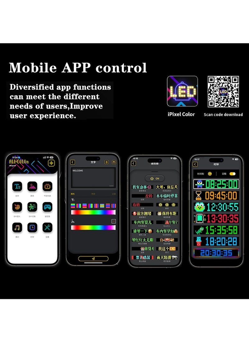 Generic - LED Flexible Display APP BT Car Advertising Screen Full Color Intelligent Vehicle Sticker Soft Screen Display IP65 Waterproof Flexible Screen Can Be Bent At Will Customize Picture Mobile APP Control 16x96 - Image 1