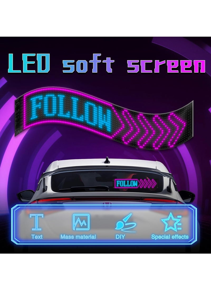 Generic - LED Flexible Display APP BT Car Advertising Screen Full Color Intelligent Vehicle Sticker Soft Screen Display IP65 Waterproof Flexible Screen Can Be Bent At Will Customize Picture Mobile APP Control 16x96 - Image 1