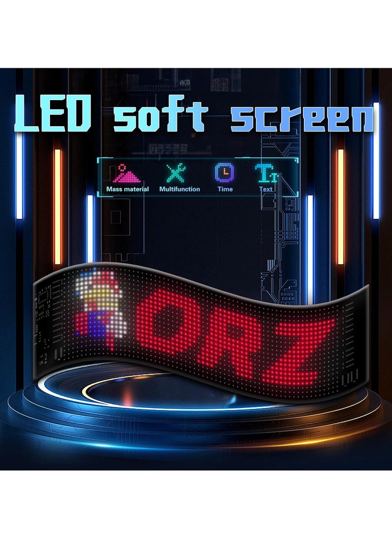 Generic - LED Flexible Display APP BT Car Advertising Screen Full Color Intelligent Vehicle Sticker Soft Screen Display IP65 Waterproof Flexible Screen Can Be Bent At Will Customize Picture Mobile APP Control 16x96 - Image 1