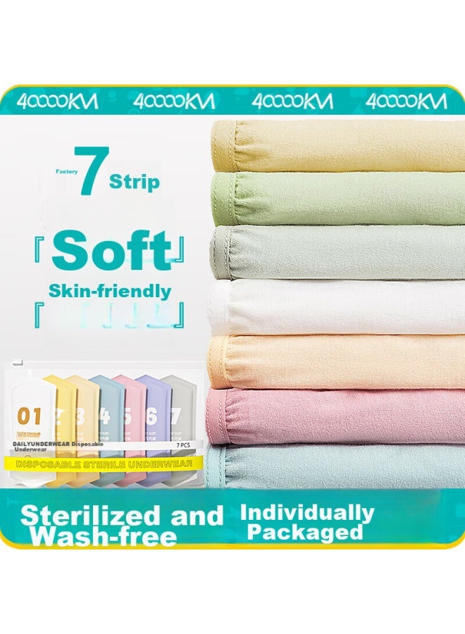 Forty thousand kilometers 40,000 Km Disposable Sterile Cotton Underwear For Women, Travel-friendly, No-wash Shorts, Postpartum Maternity Large Size Daily Disposable Panties Sw7356  - Image 1