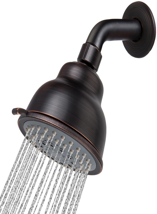 Voolan High Pressure Shower Head with Shower Arm - 5 Function Rain Shower Head - Comfortable Shower Experience Even at Low Water Flow - Oil-Rubbed Bronze - Image 1