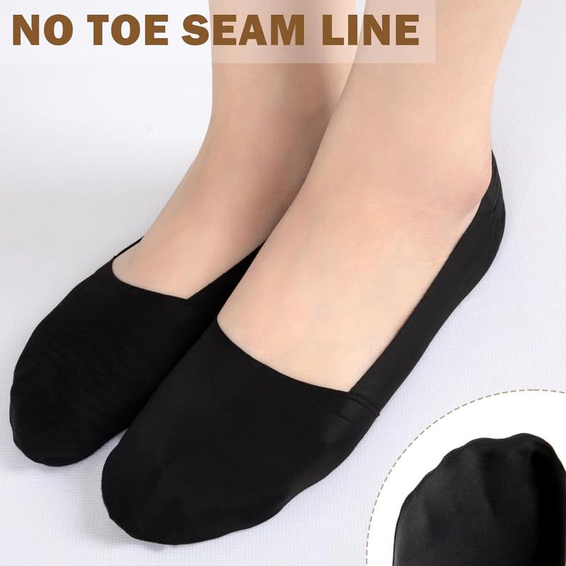 WKLOUYHE No Show Socks, 6 Pairs Breathable and Cool No Show Socks Low Cut Women Invisible, Comfortable Women Flat Socks with Non-Slip Heel Grips_Free Size,Multicolour - Image 5