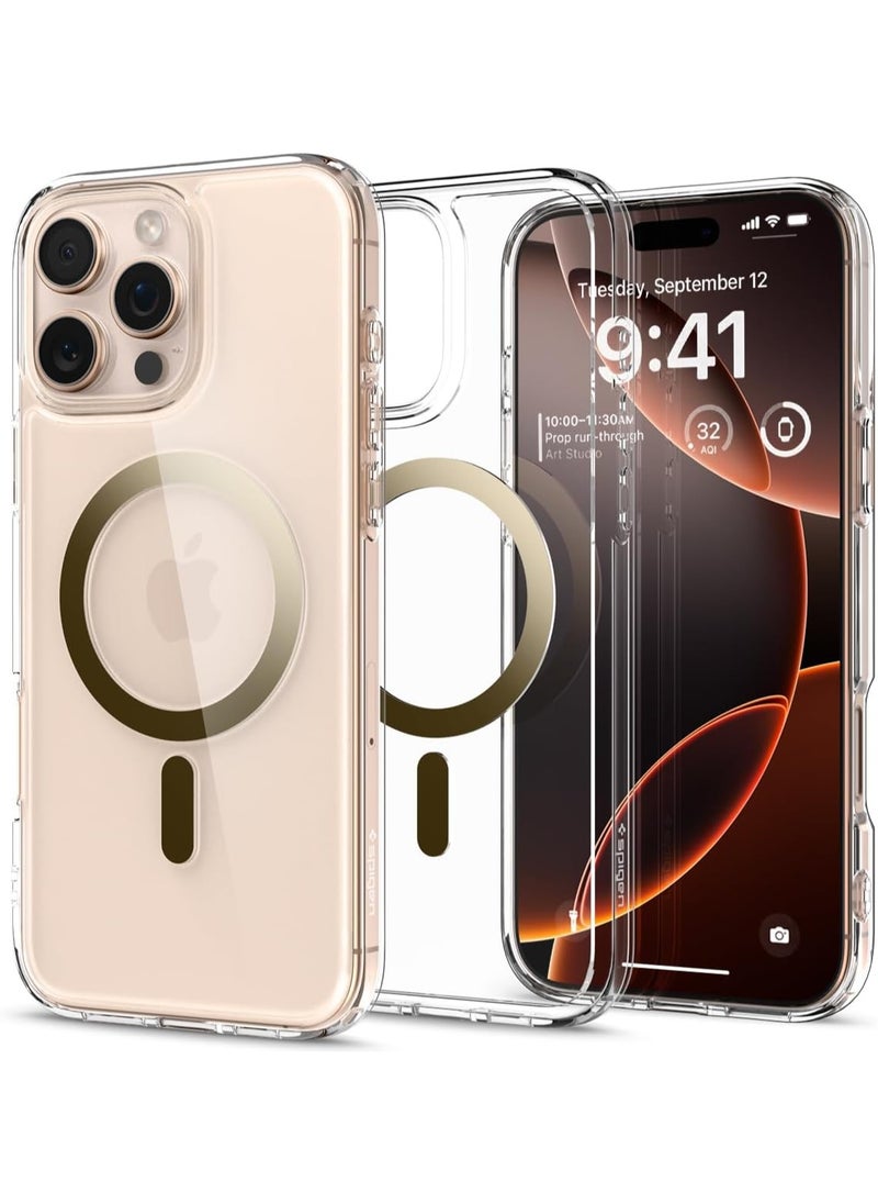 Spigen - غطاء حماية Ultra Hybrid MagFit لهاتف iPhone 16 Pro Max مع MagSafe (2024) - ذهبي - Image 1