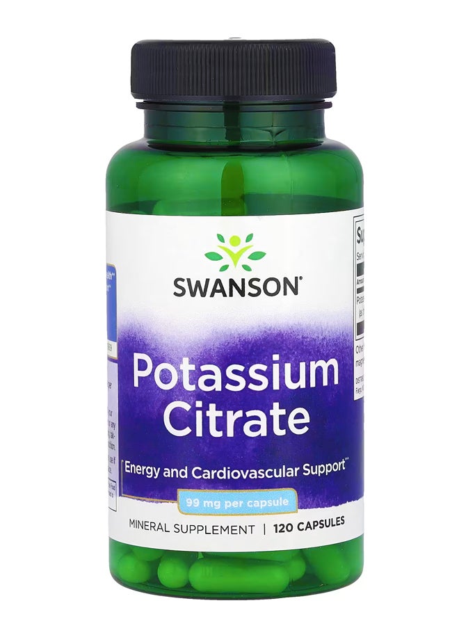 سوانسون سترات البوتاسيوم ، 99 ملجم ، 120 كبسولة