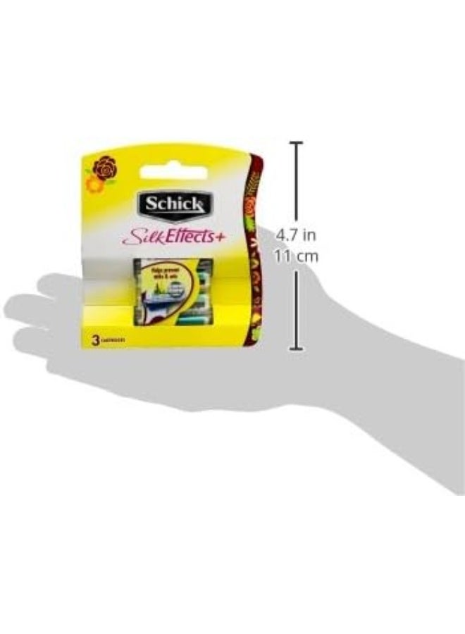 Intuition Silk Effects Women's Razor Refill Cartridges - 3 Pack with Aloe and Vitamin E - Image 3