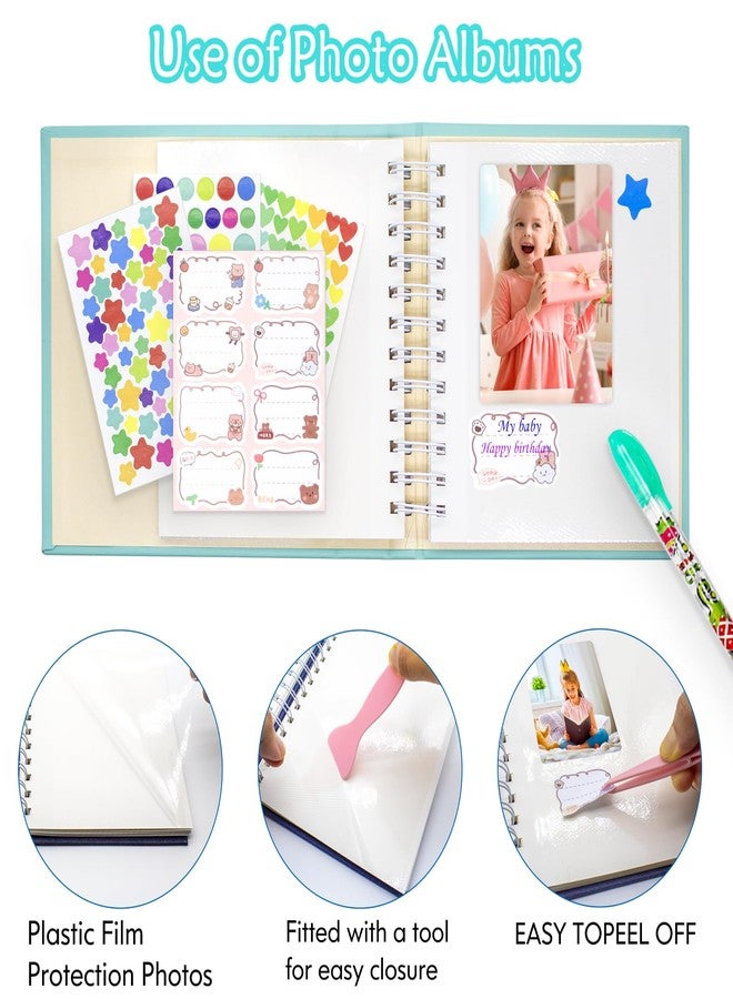 Ablus Photo Album Self Adhesive, 2x3 3x5 4x6 inch DIY Scrapbook with 25 Blank Pages, Gifts for Mom, Family Baby and Wedding (Mint) - Image 2