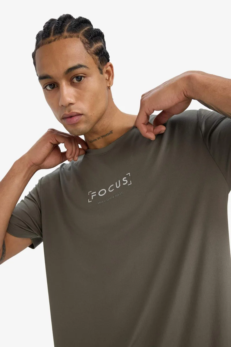 DeFacto Standard Fit Crew Neck Printed Short Sleeve T-Shirt