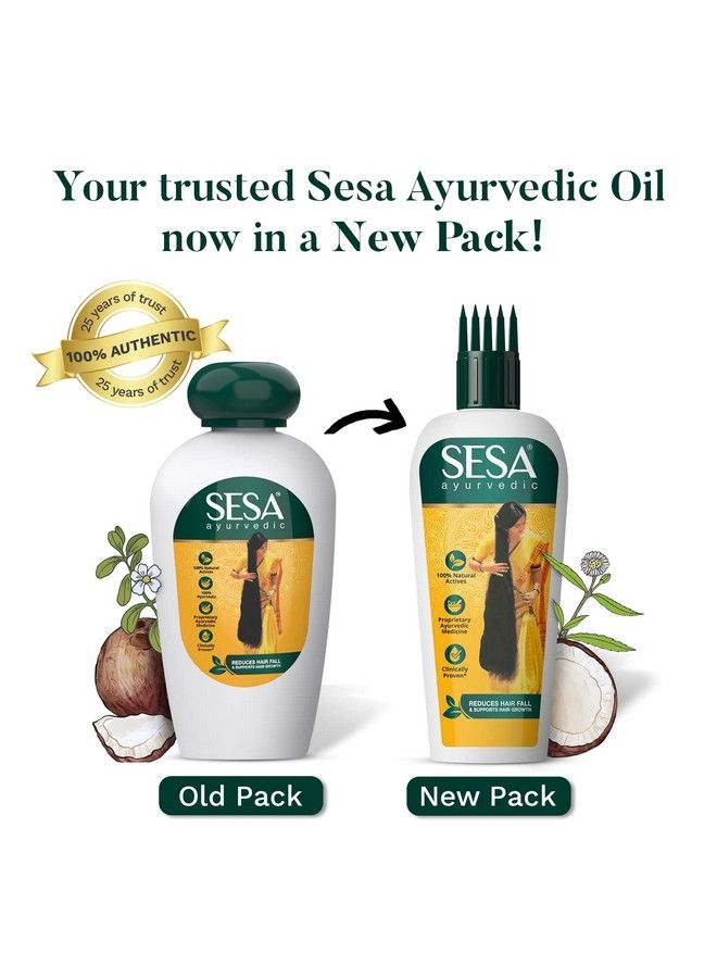 Sesa Ayurvedic Medicinal Hair Care Kit ; Ayurvedic Hair Oil 100Ml & Medicinal Shampoo 200Ml - Image 3