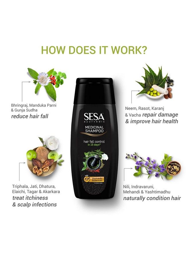 Sesa Ayurvedic Medicinal Hair Care Kit ; Ayurvedic Hair Oil 100Ml & Medicinal Shampoo 200Ml - Image 5