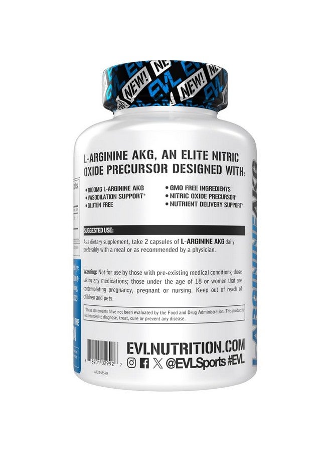 Evlution L-Arginine AKG - Vasodilation & Nutrient Delivery Support - Nitric Oxide Precursor - 1000mg L-Arginine AKG - Gluten Free & Non-GMO - Dietary Supplement - 60 Servings - 120 Veggie Capsules - Image 3