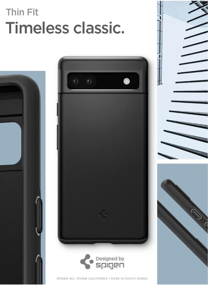Spigen - Thin Fit Case Cover for Google Pixel 6a (2022) - Black - Image 1