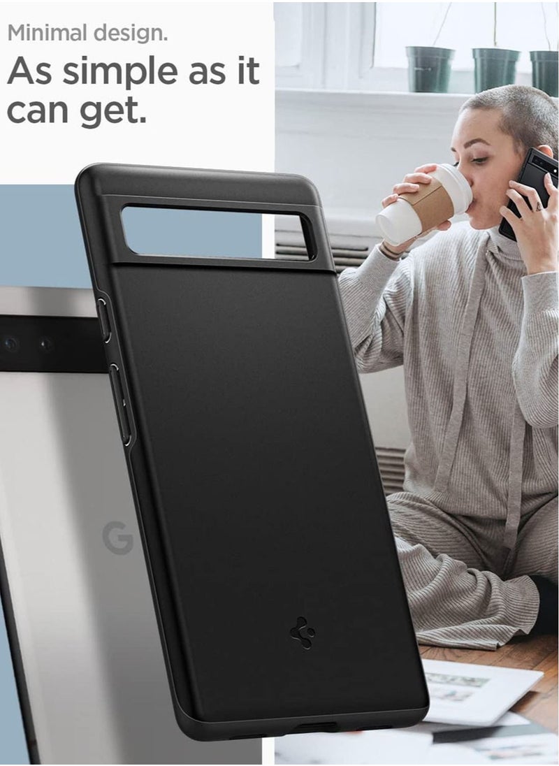 Spigen - Thin Fit Case Cover for Google Pixel 6a (2022) - Black - Image 1