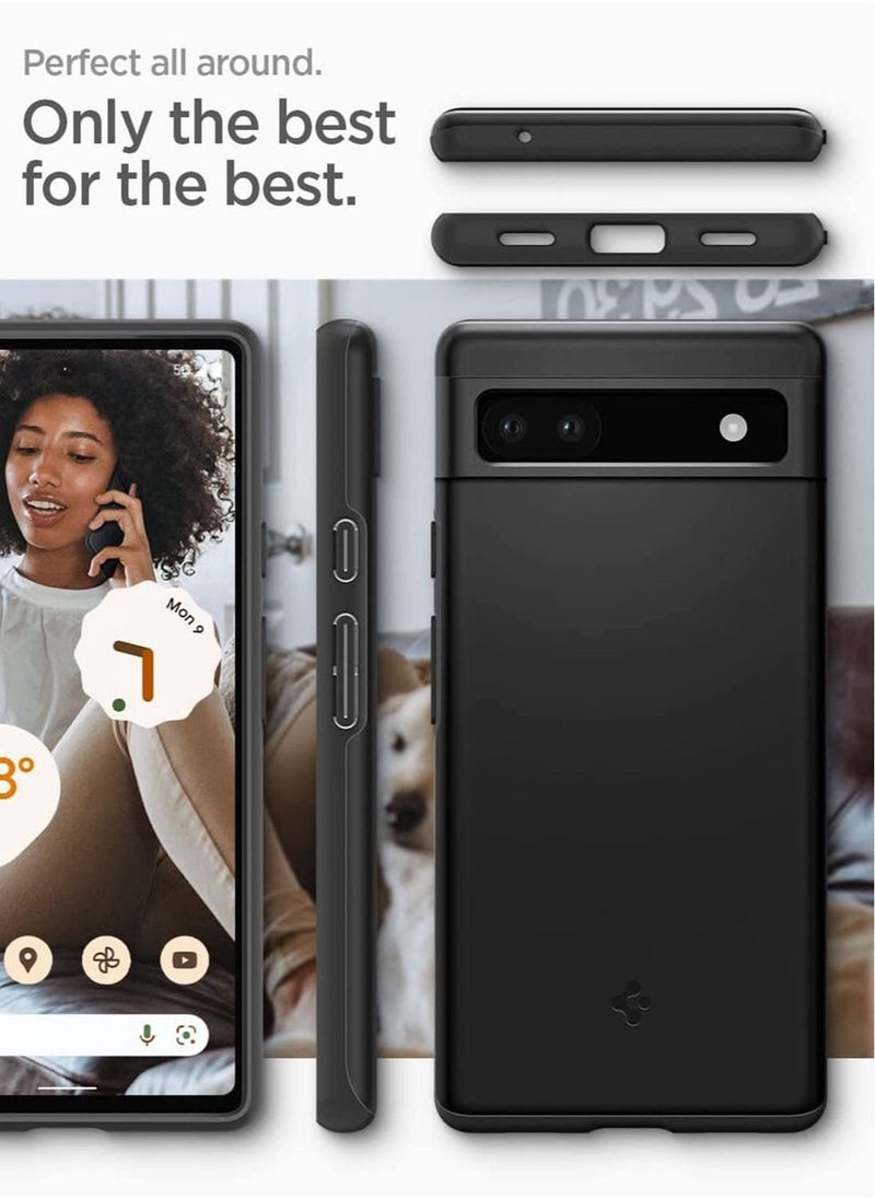 Spigen - Thin Fit Case Cover for Google Pixel 6a (2022) - Black - Image 1