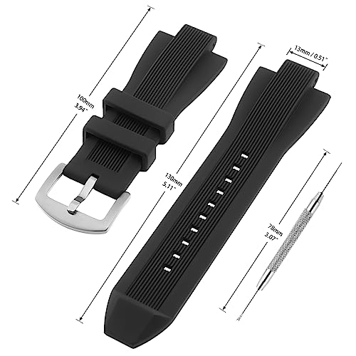 SANDEIN Watch Band Compatible with Michael Kors, Soft Silicone Rubber Replacement Wrist Strap for Michael MK8152 MK8356 Watch Straps - Image 5
