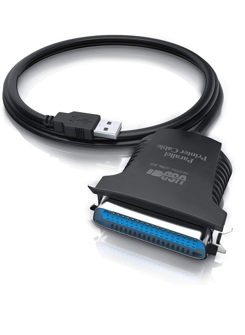 Generic - CSL USB to Parallel Adapter LPT 36-Pin Printer Cable Adapter Cable Plug and Play 0.80 m - Image 1