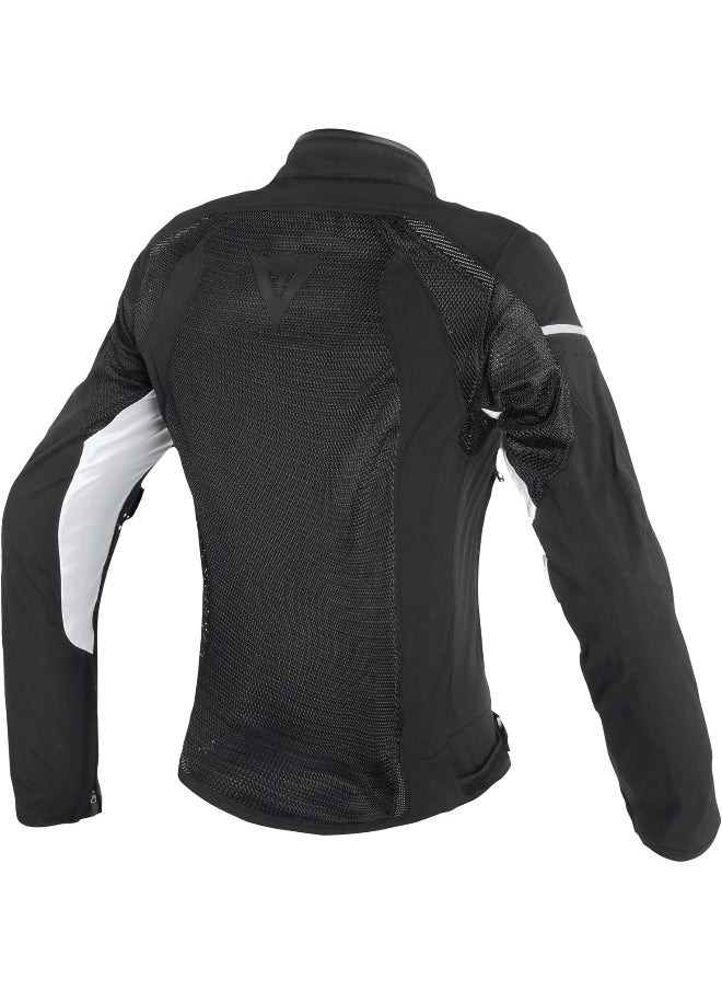 Dainese Air Frame D1 Lady Tex Jacket, Windproof Motorcycle Jacket, Women, Black/Black/White, 40  - Image 1