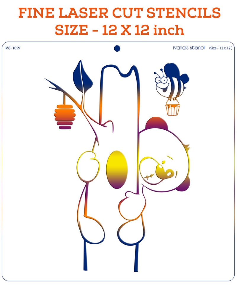 Ivana's Tree Hold Stencil for Art & Craft, Reusable DIY Decorative Stencil for Painting on Canvas, Fabric, Cloth, Paper, Glass, Furniture and Wall, Size - 12 x 12 inch, IVS-1059 - Image 3