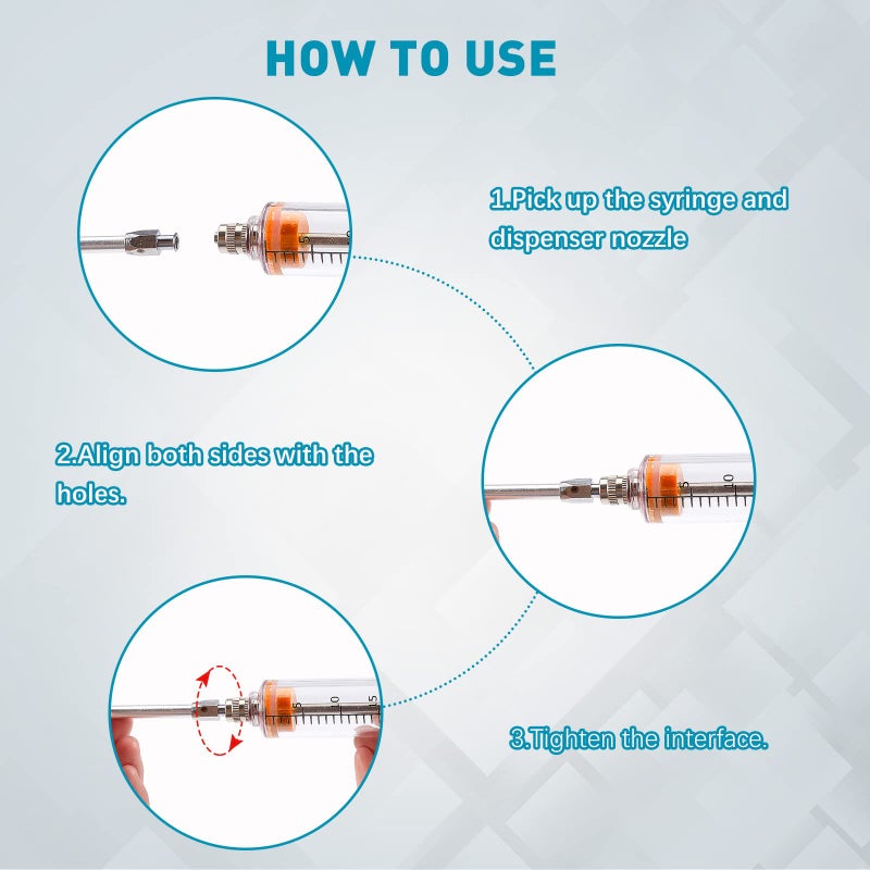 Tondiamo 2 Pieces Syringe with 2 Drench Nozzle Adjustable Dosage Reusable Drench Gun Syringe for Sheep, Goats (Orange,20 ml) - Image 4
