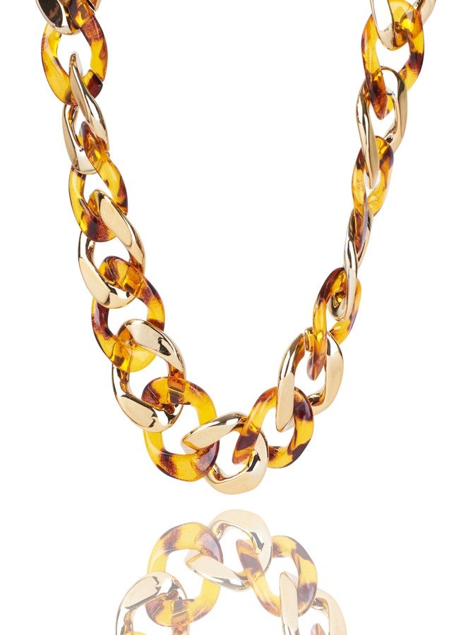 SALTY Anti Tarnish Gold Chic Necklace for Women | Stylish Statement Chain | Latest Fashion Jewellery Accessories for Girls | Minimal Jewelry | Ideal for Gifting | Marriage, Birthday | Gift for Valentine Day - Image 1