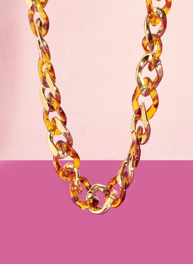 SALTY Anti Tarnish Gold Chic Necklace for Women | Stylish Statement Chain | Latest Fashion Jewellery Accessories for Girls | Minimal Jewelry | Ideal for Gifting | Marriage, Birthday | Gift for Valentine Day - Image 3