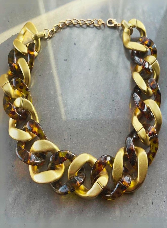 SALTY Anti Tarnish Gold Chic Necklace for Women | Stylish Statement Chain | Latest Fashion Jewellery Accessories for Girls | Minimal Jewelry | Ideal for Gifting | Marriage, Birthday | Gift for Valentine Day - Image 4