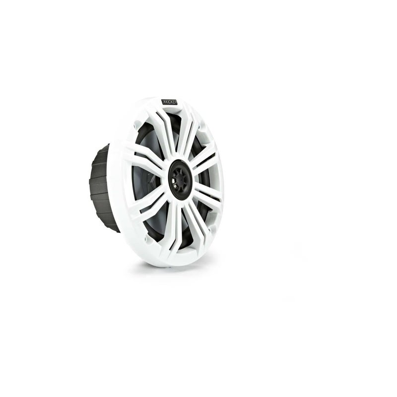 Kicker Pair Kicker 45KM654 6.5" 390w Marine Boat Speakers KM65 w/Charcoal+White Grilles - Image 3