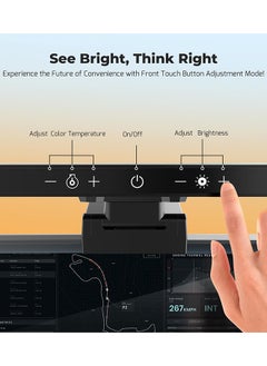 Alruht Monitor Light, Computer Monitor Lamp, Memory Stepless Dimming Touch Control Screen Light, 5 Color Temperatures, USB Powered LED Reading Desk Lamps for Home Office Game  - Image 2